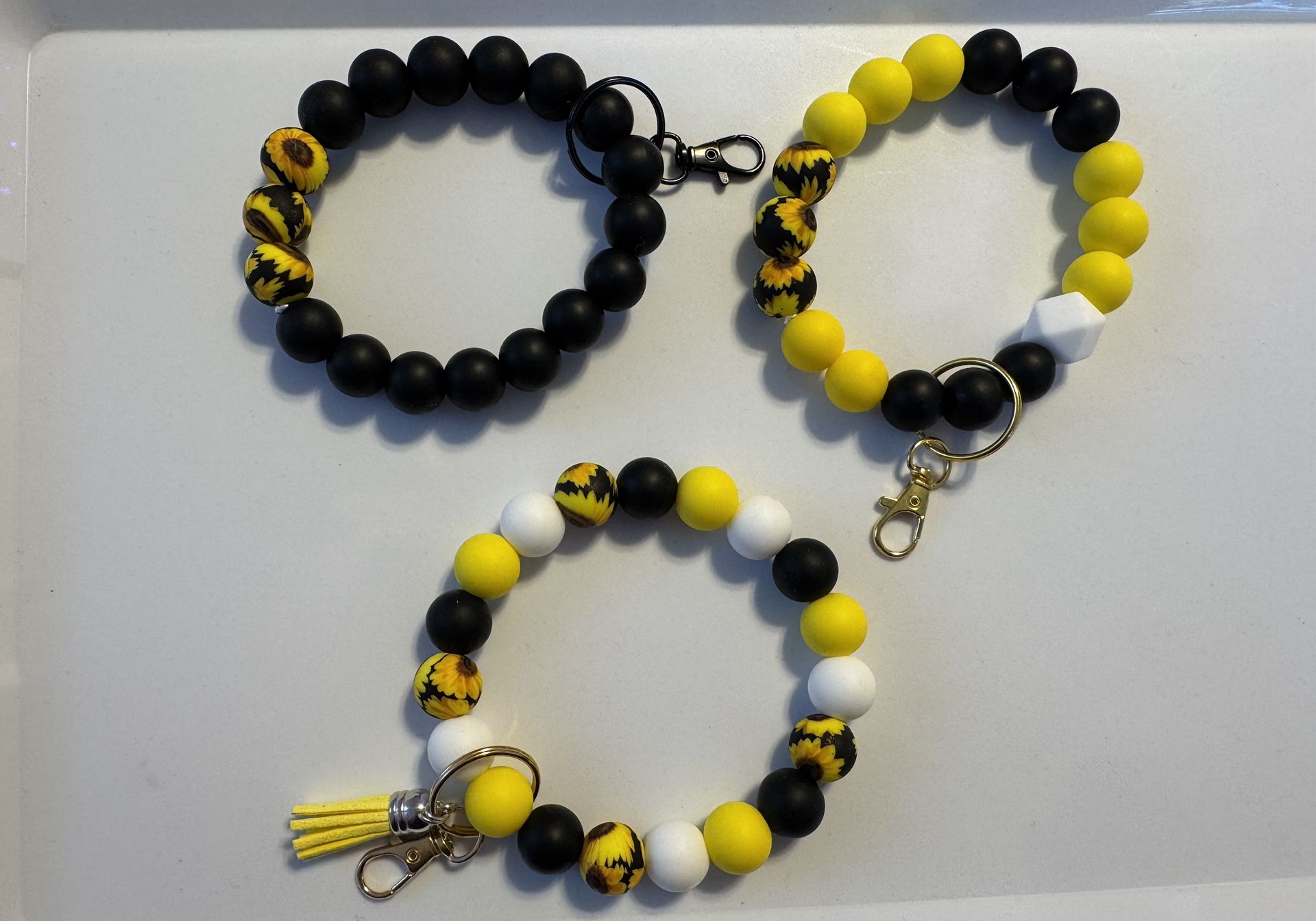 Sunflower Wristlet Keychains