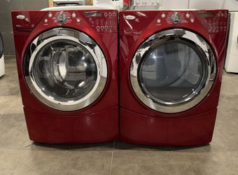 WHIRLPOOL XL CAPACITY WASHER DRYER ELECTRIC SET STACKABLE