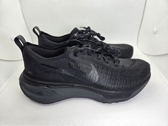 Nike ZoomX Invincible Run Flyknit 3 Shoes Men's 7.5 Triple Black Road Sneakers