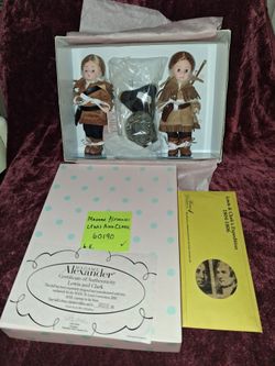 Vintage Madame Alexander Lewis and Clark dolls all original. The Box COA article paper everything it's was put out exclusively at a convention. All sa