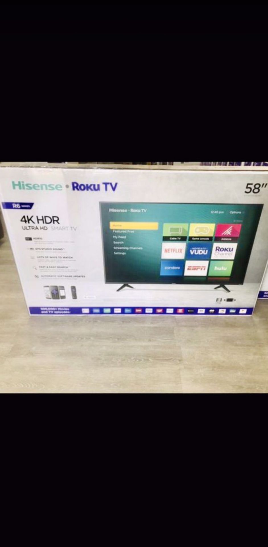 58 inch hisense roku 4K smart tv