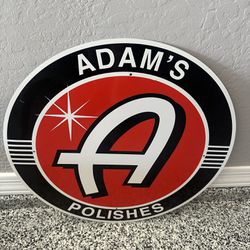 Adams Polishes New Metal Wall Sign
