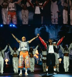 Usher and Chris Brown concert