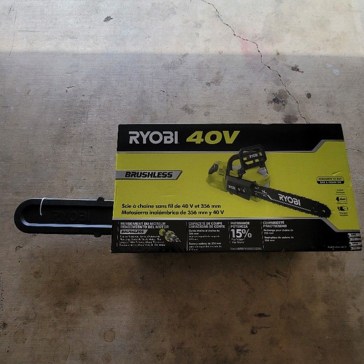 New Ryobi 40v Chainsaw with Battery 