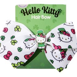 Super Cute! 🎀🎩☘️HELLO KITTY®️ St.Patrick’s☘️🎩 🎀Hair Bow  