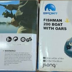2 New Fishman 200 Boat With Oars