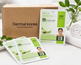 Dermal Korea Snail Collagen Essence Face Mask Sheet Set 100 Pack Bulk New Sealed