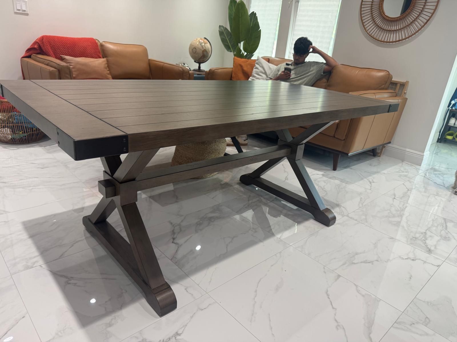 Solid Wood Dining Table β Modern Farmhouse Style