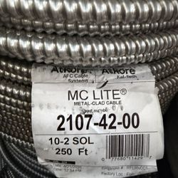 10/2 MC Wire 250ft Metal Clad Cable New Roll 