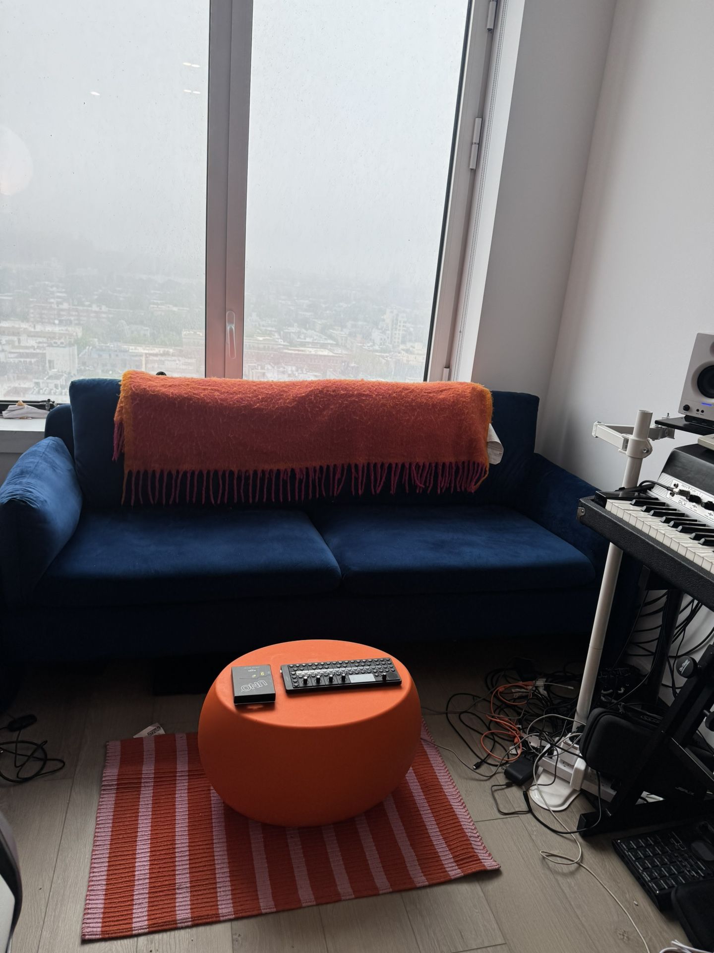 Microsuede Upholstered Sofa
