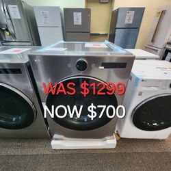 7.4 Cu. Ft. Ultra Large Electric Dryer With Sensor Dry, Turbo Steam 
