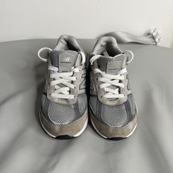 New Balance 990v5 Grey PC990GL5 Mesh Suede Boys Running Sneakers