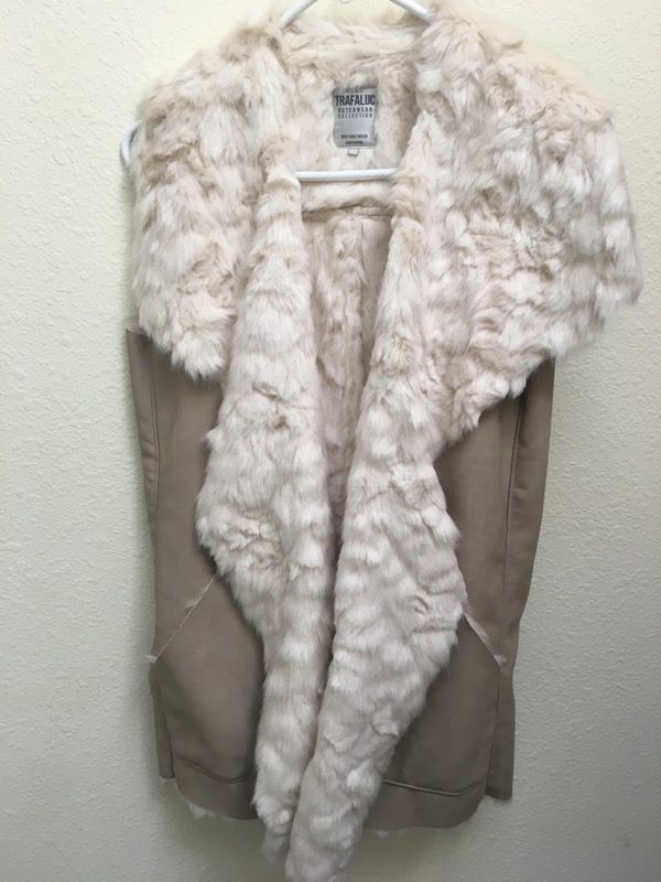 Zara Leather fur vest