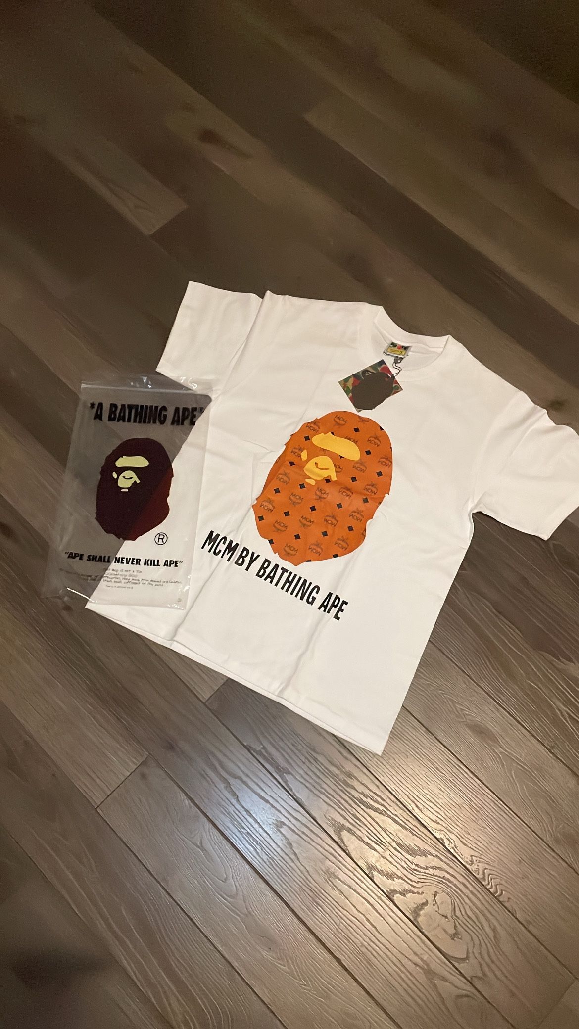 Mcm/bathing ape t Small in men’s and even comes with bag