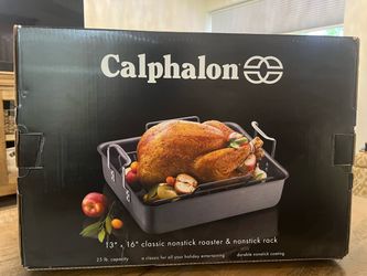 Calphalon 13” x 16” Nonstick Roasting Pan with Rack – Barely Used - Box Included
