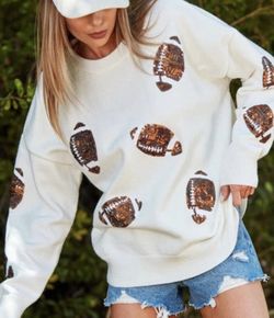 Brand New (Viral) Sweater with Football Patches!