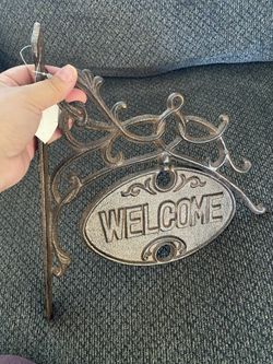 Cast Iron Welcome/Goodbye sign. BRAND NEW!