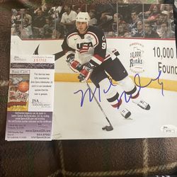 Autographed Mike Modano Team USA 