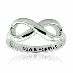 Sterling Silver 925 Now & Forever Infinity Promise Ring