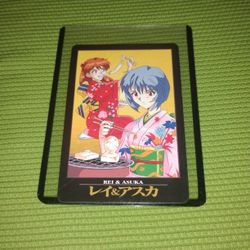 Very Rare Old 1997 Japanese Neon Genesis Evangelion - Rei & Asuka Card No. 101