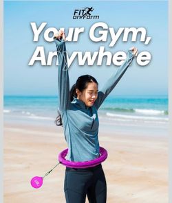 New: FIT ON FORM Infinity Weighted Hula Hoop for Adults Weight Loss, Smart Exercise Hola Circle Hoop for Women Abs workout