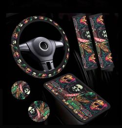 Horror Print Car Accessory Set