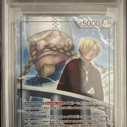 One Piece CCG Sanji OP12 EN #041 Alternate Art PSA 10 Gem Mint