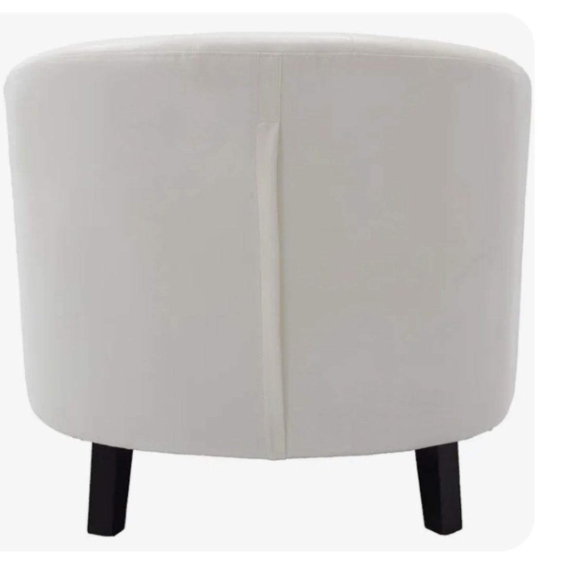 CASAINC Chair Modern White Faux Leather Club Chair, image size:1170x1155