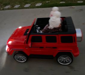 Red electric car