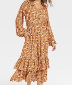Modest Light Orange-Brown Dress