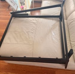 Twin bed frame with brackets