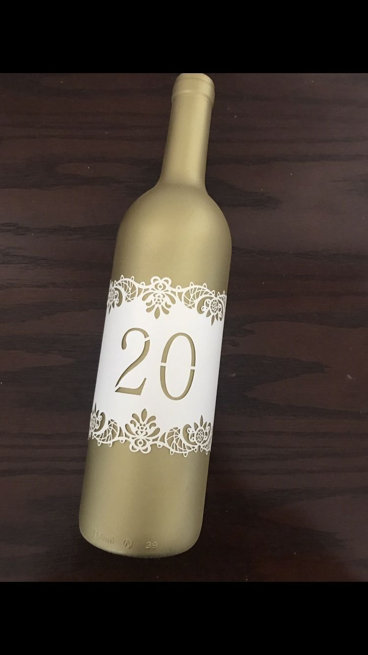 Wedding Wine bottle table numbers