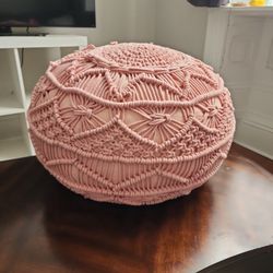 Pink Beanbag Ottoman