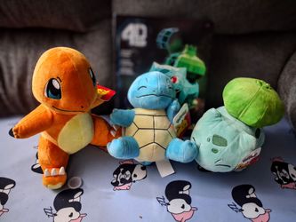 Pokémon Plush Set – Charmander, Squirtle & Bulbasaur