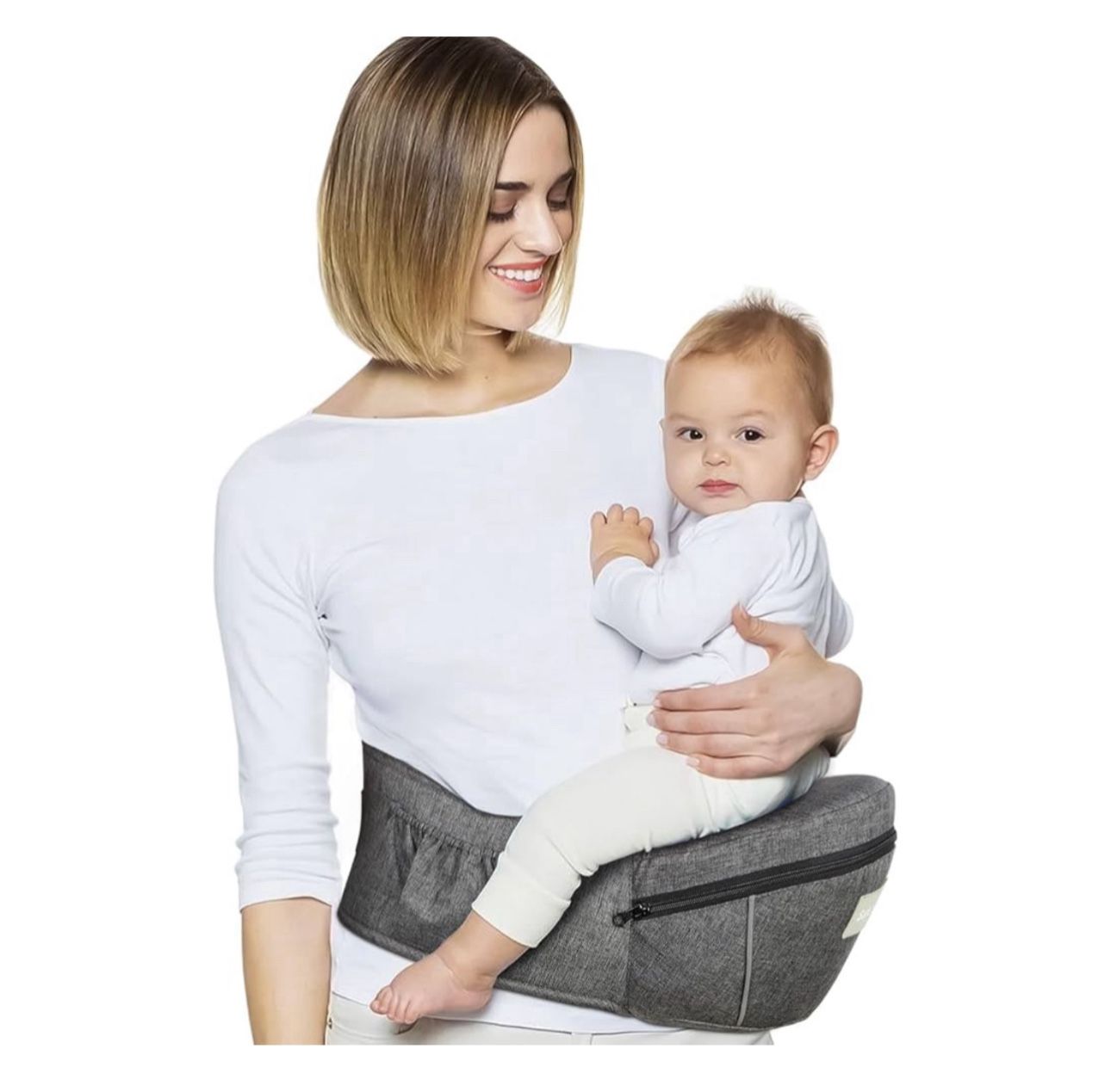 Safotad Multi-Function Baby Carrier Hip Seat 0-36 Months 0-33 lbs Ergonomic Gray