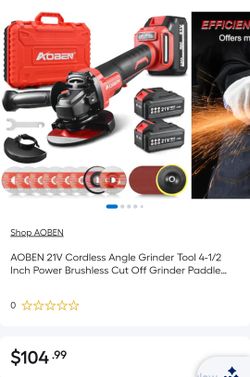 AOBEN 21V Cordless Angle Grinder Kit