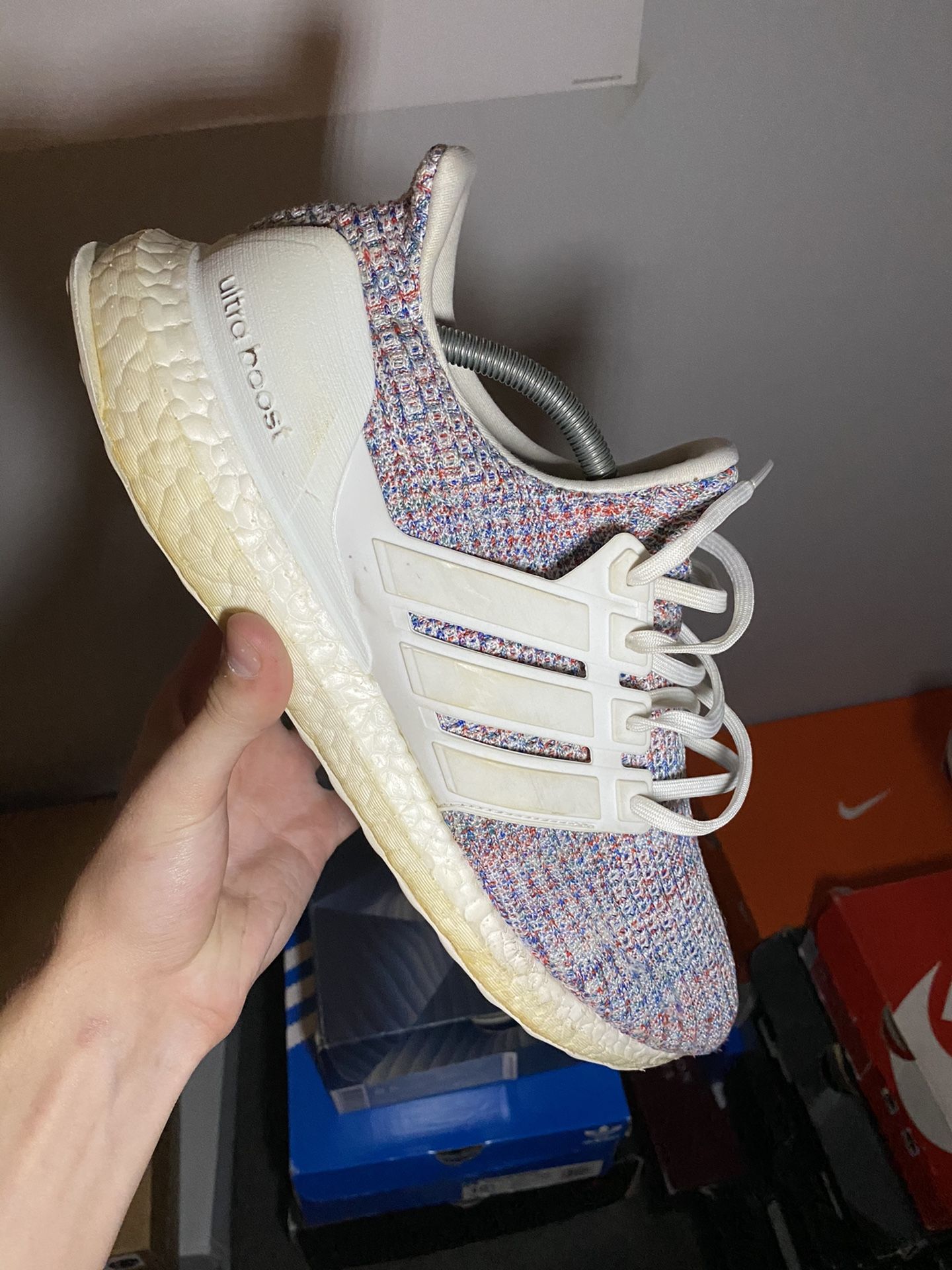 Adidas Ultraboost 4.0 White Multi-Color Size 11