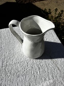 Pitcher/ Vase Big Beautiful White Ceramic 