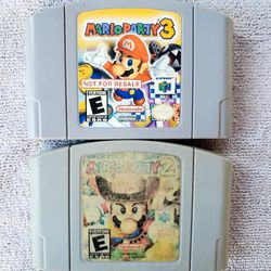 NOT FOR RESALE Mario Party 2 & 3 N64 - Nintendo 64 (Demo Carts) RARE & Authentic! 
