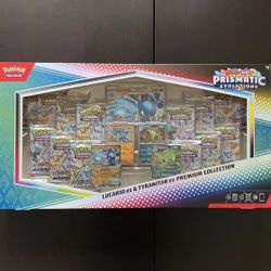 Pokemon Prismatic Evolutions Lucario Ex + Tyranitar Ex Premium Collection