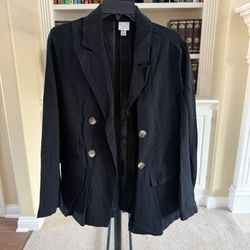 A New Day Women's black double-breasted blazer 