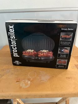 Proctor Silex Compact Grill for Indoor Use New