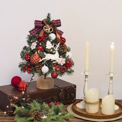 17” Tabletop Christmas Tree W/ Lights Christmas Decorations