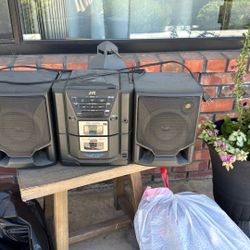 JVC Radio AM FM CD Double Casset Player 