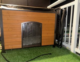 Large Outdoor Heated Wooden Dog House