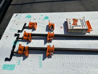 Three 3/4 inch Pony Clamps