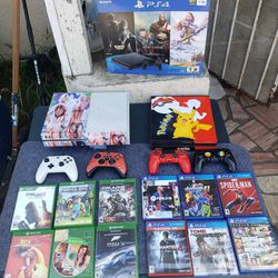 $300! Each Combo... Xbox One with 6 Games n 2 controller $300!, PS4 slim 1,000GB combo $300 each Combo The Lowest