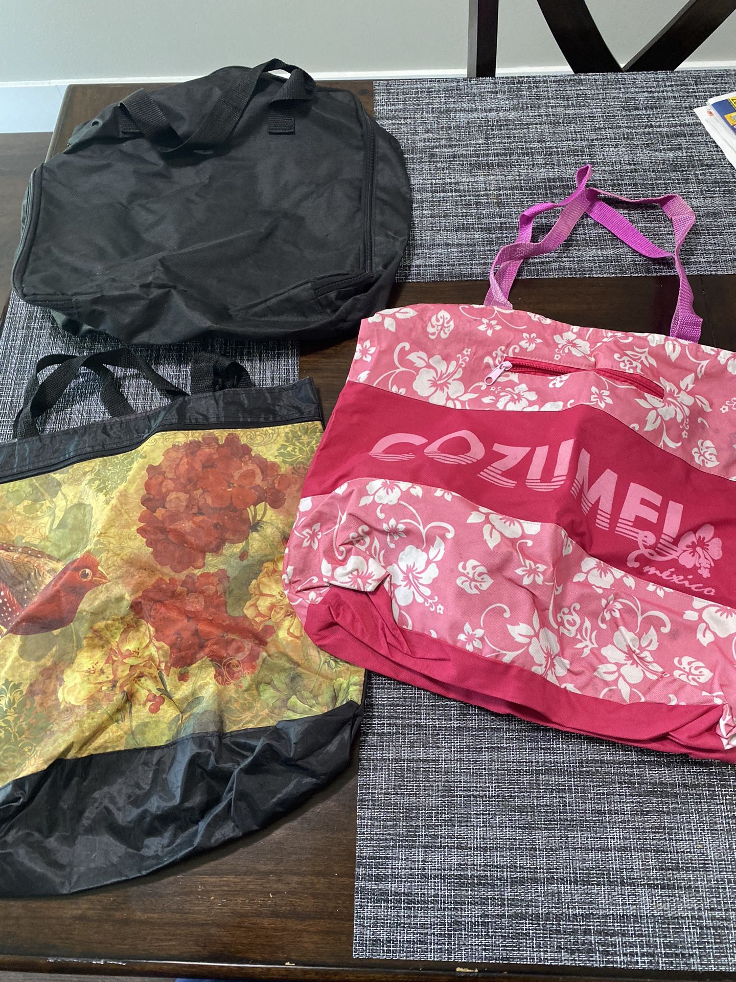 Lot Of 3 Bags Pink Cozumel