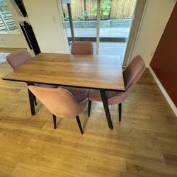 Solid Wood Dining Table And Chairs