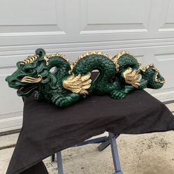 Painted Dragon Statue 